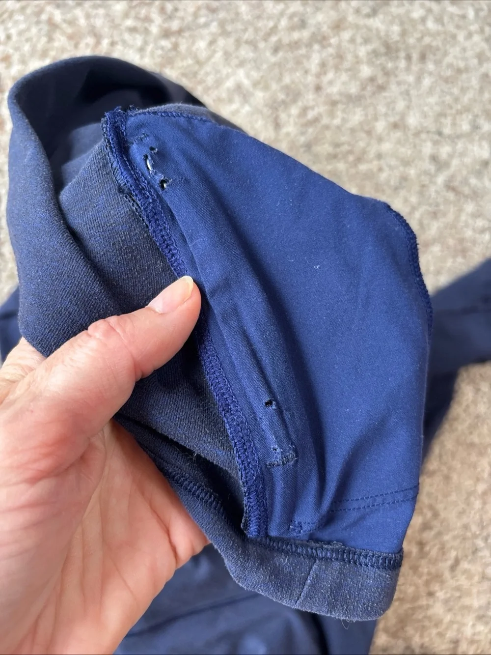 Lululemon Pullover Small Surge Warm Half Zip Rulu Heathered Hero Blue Black